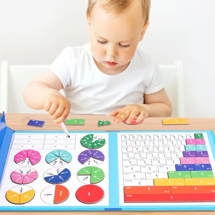 MathMasters - Montessori Magnetic Fraction Puzzle