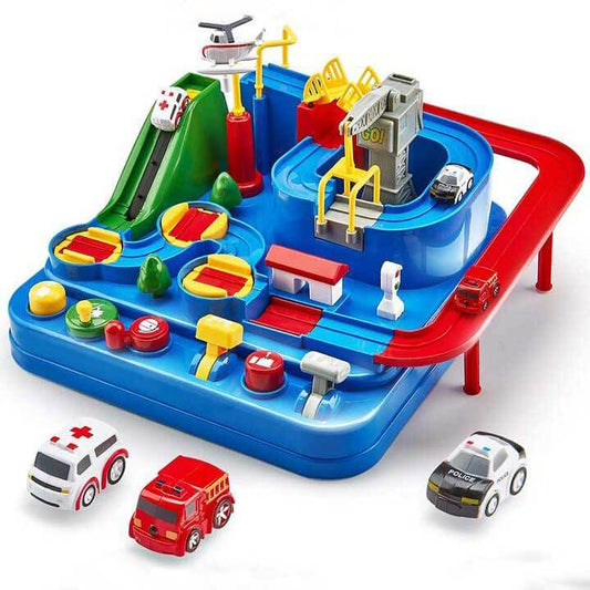 AdventureWheels - Car Adventure 2 in 1 Runway Toy Set