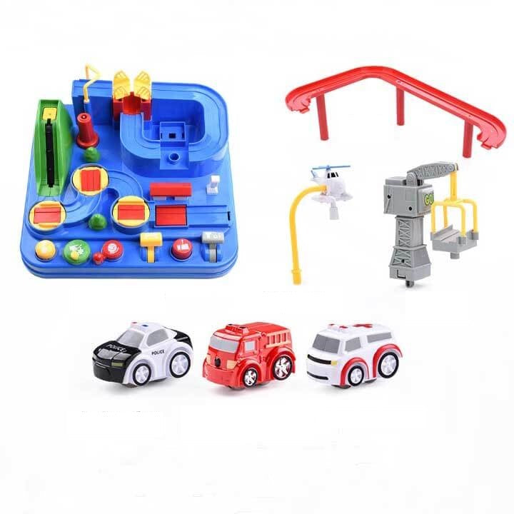 AdventureWheels - Car Adventure 2 in 1 Runway Toy Set