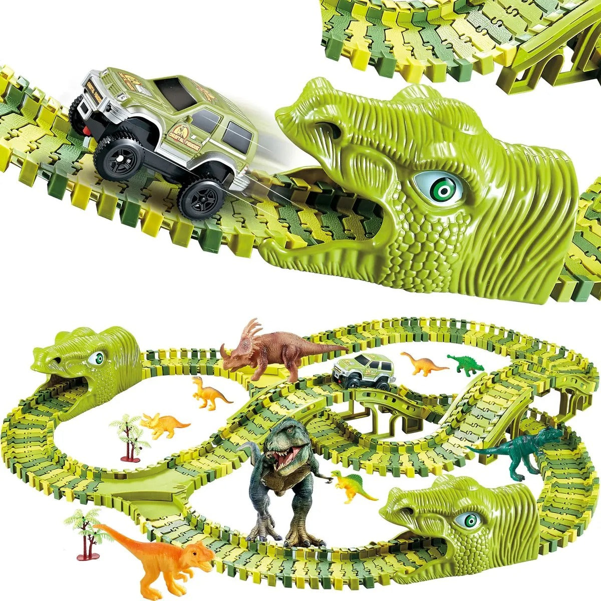 DinoRace - Jurassic Dinosaur Race Track Play Set