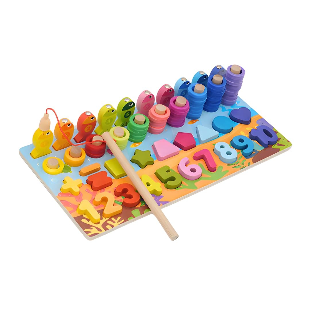 3DPuzzleCraft -3D Wooden Number Puzzle Sorting Montessori Toys