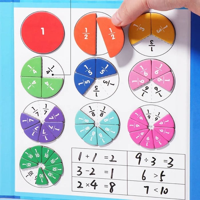 MathMasters - Montessori Magnetic Fraction Puzzle