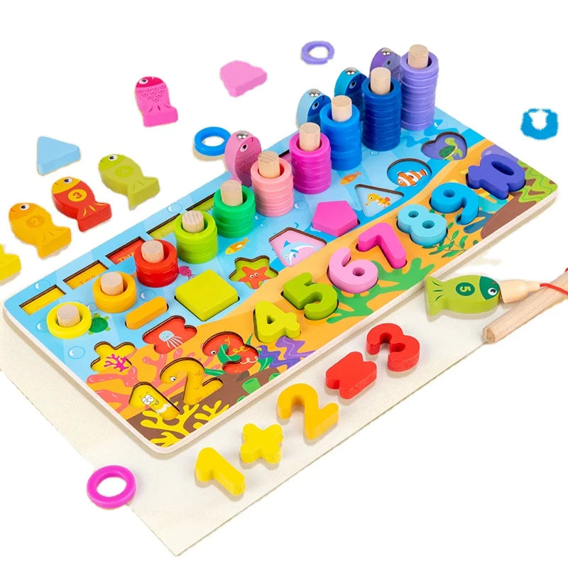 3DPuzzleCraft -3D Wooden Number Puzzle Sorting Montessori Toys