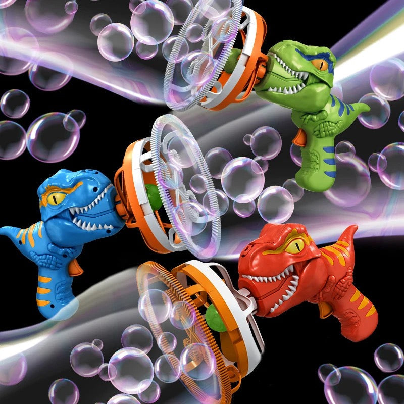 DinoBubble - Dinosaur Bubble Gun Machine Toy