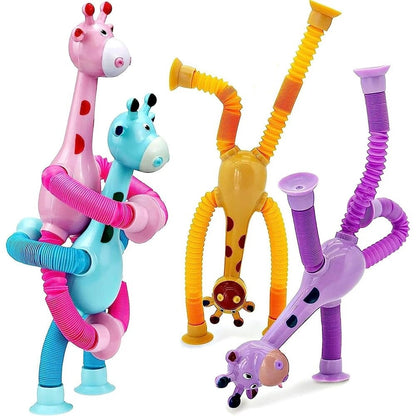 StretchyGiraffes - 4PCS Telescopic Suction Cup Giraffe Toy