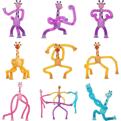 StretchyGiraffes - 4PCS Telescopic Suction Cup Giraffe Toy