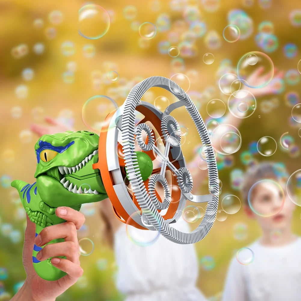 DinoBubble - Dinosaur Bubble Gun Machine Toy