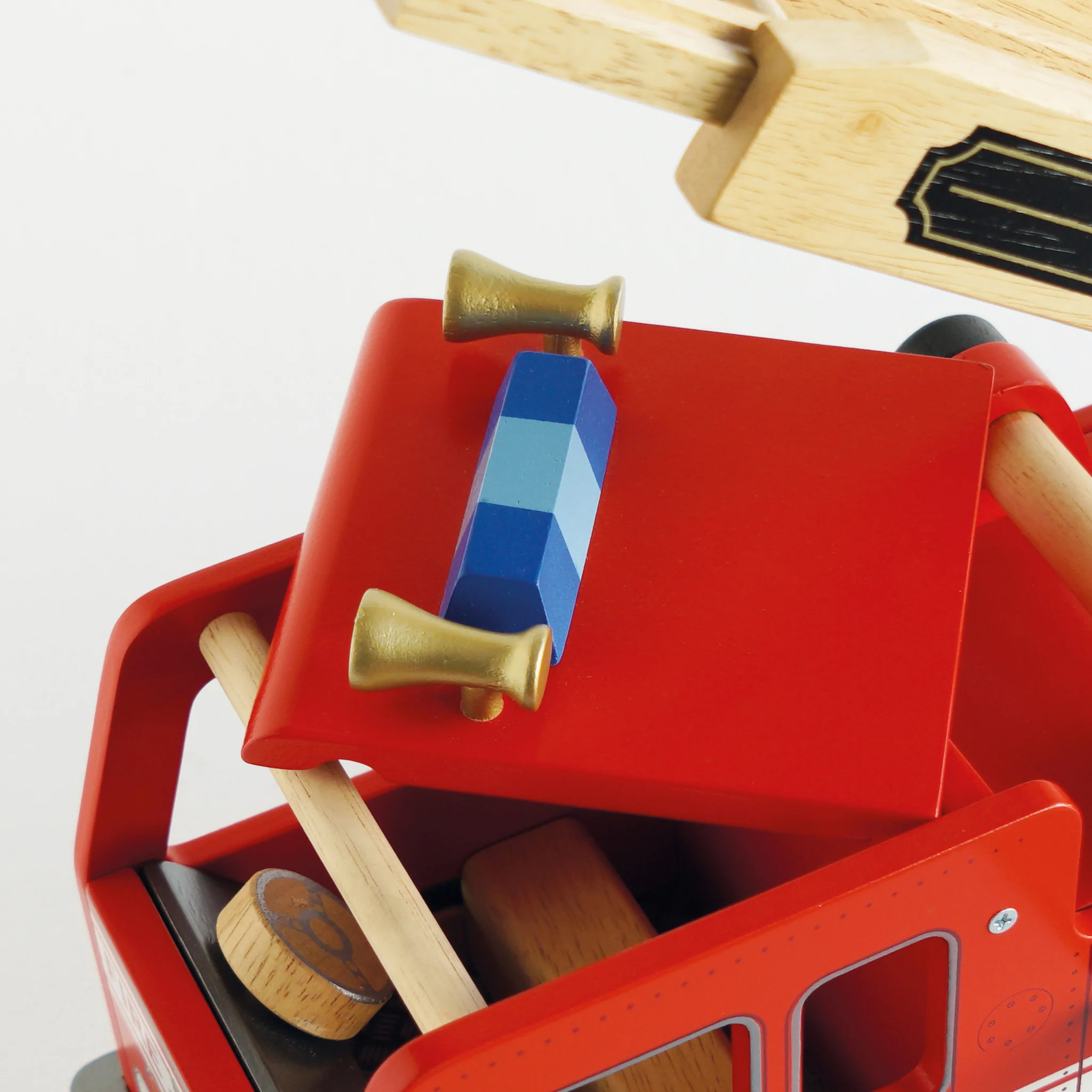 RescueRider – Wooden Fire Engine Toy for Kids Ages 18m+ – Sparks Imaginative Play and Motor Development