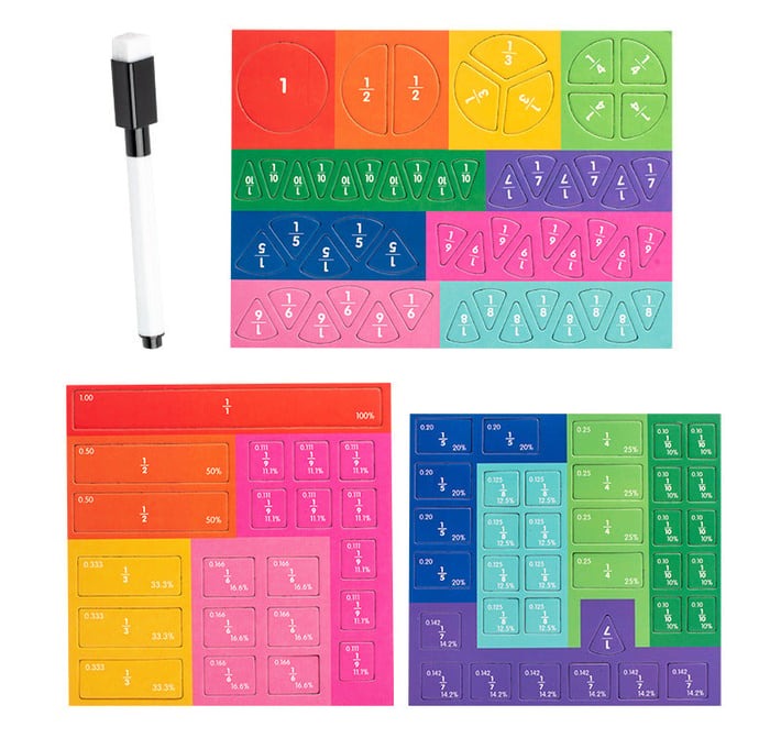 MathMasters - Montessori Magnetic Fraction Puzzle